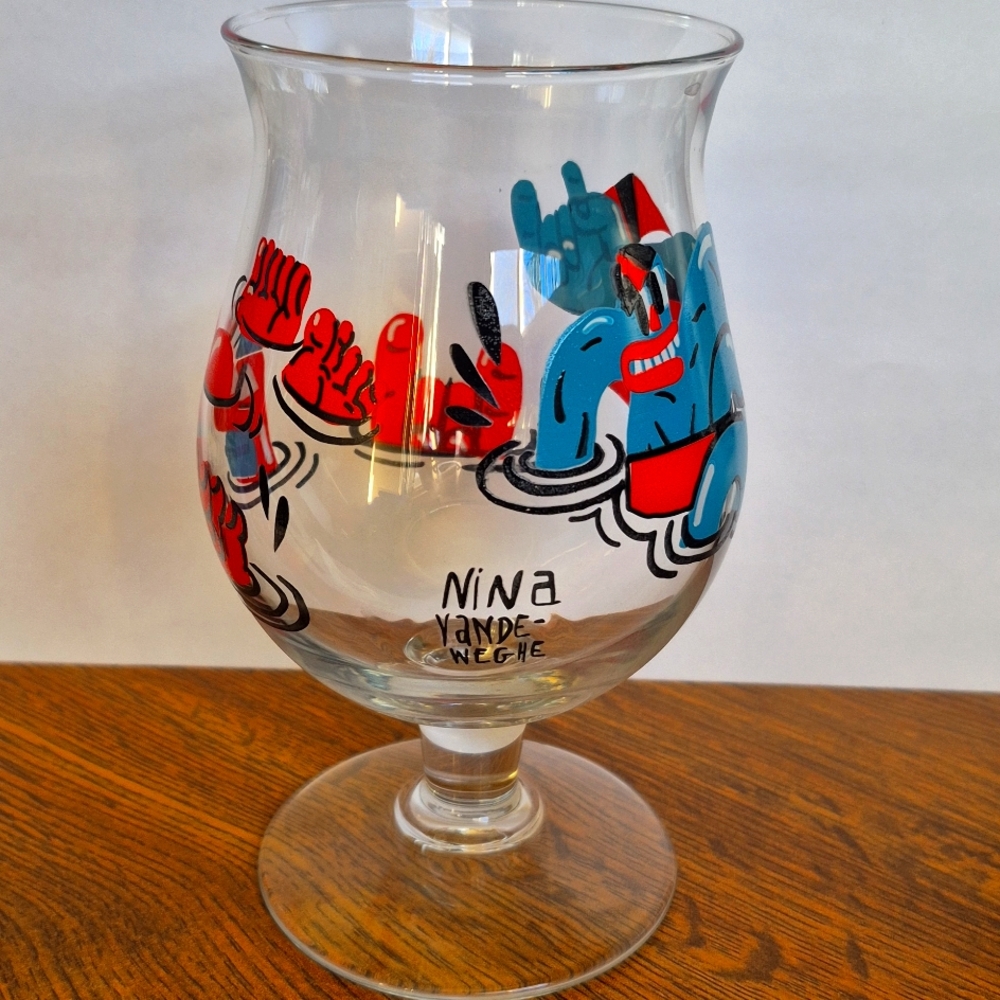 Duvel Belgian Beer Glass 2019 Nina Vandeweghe Ltd. Edition Artist Series